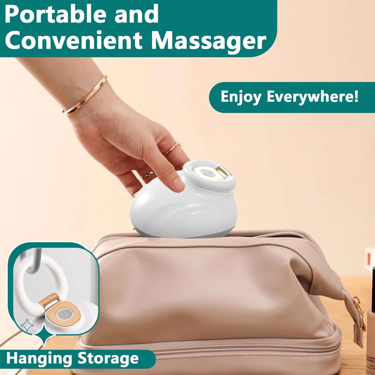 TISSCARE Head & Scalp Massager, Rechargeable and Waterproof for Relax & Hair Care