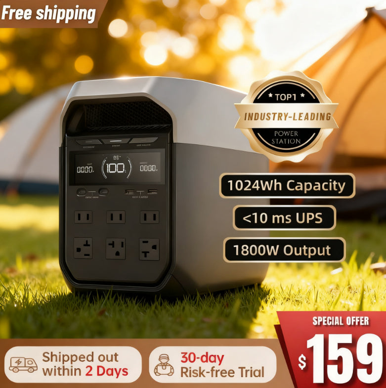 Large capacity + solar charging = unlimited power anywhere. (Now only $159!)