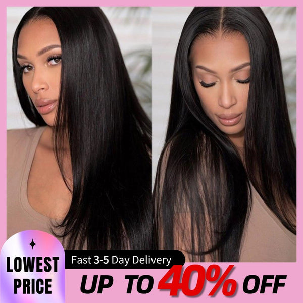 Glueless Wear And Go 7x5 HD Straight Lace Wig PreCut Pre Bleached Knots For Beginners