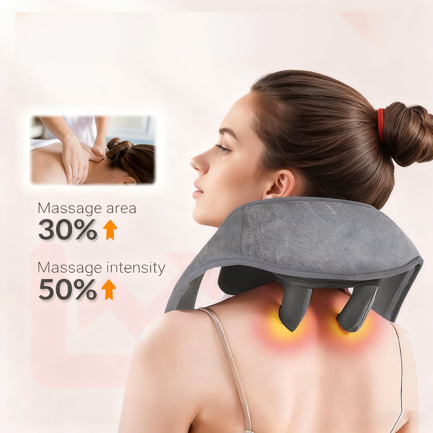 Cordless Neck & Shoulder Massager with Heat – Deep Tissue Shiatsu Relief for Back and Neck Pain, Perfect Gift for Men & Wome