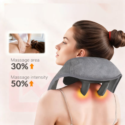 Cordless Neck & Shoulder Massager with Heat – Deep Tissue Shiatsu Relief for Back and Neck Pain, Perfect Gift for Men & Wome