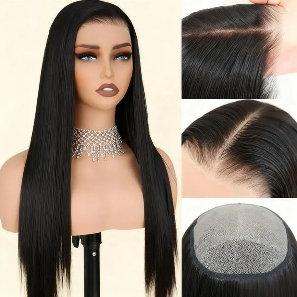 9x7 Glueless Lace Front Wig by Ua Hair: Pre Cut Straight, Heat Resistant, Beginner-Friendly