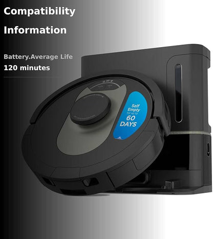 AV2501AE AI Robot Vacuum with XL HEPA Self-Empty Base, Bagless, 60-Day Capacity, LIDAR Navigation, Perfect for Pet Hair, Compatible with Alexa, Wi-Fi Connected, Carpet & Hard Floor, Black