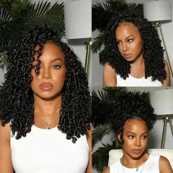 Wear Go Half Wig by ISEE HAIR: Invisible Hairline, Human Hair Material & Flip-Over Multi-Style Wearing