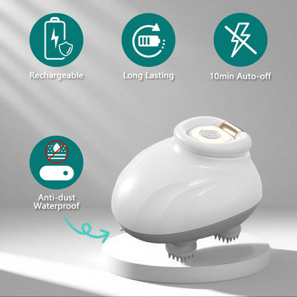 TISSCARE Head & Scalp Massager, Rechargeable and Waterproof for Relax & Hair Care