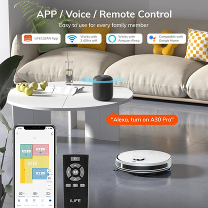 Robot Vacuum and Mop, Self Emptying Station for 60 Days, 5000Pa Suction, LiDAR Navigation, No-Go Zones, 2.4G WiFi/App/Alexa/Remote Control, Roller Brush for Carpet, Hard Floors, 110V