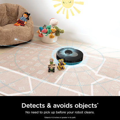 AV2501AE AI Robot Vacuum with XL HEPA Self-Empty Base, Bagless, 60-Day Capacity, LIDAR Navigation, Perfect for Pet Hair, Compatible with Alexa, Wi-Fi Connected, Carpet & Hard Floor, Black