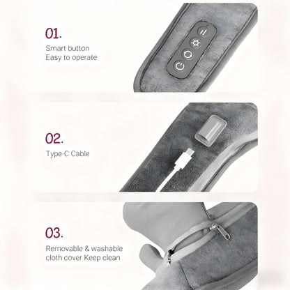 Cordless Neck & Shoulder Massager with Heat – Deep Tissue Shiatsu Relief for Back and Neck Pain, Perfect Gift for Men & Wome